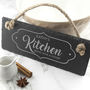 Personalised Our Kitchen Slate Hanging Sign, thumbnail 3 of 5