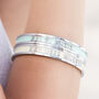 Birthday Bangle Silver Personalised With Roman Numerals, thumbnail 1 of 6