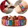 Handmade Chakra Natural Healing Stones Bracelet, thumbnail 2 of 11