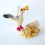 Needle Felted Seagull Decoration Standing Ornament, thumbnail 1 of 10