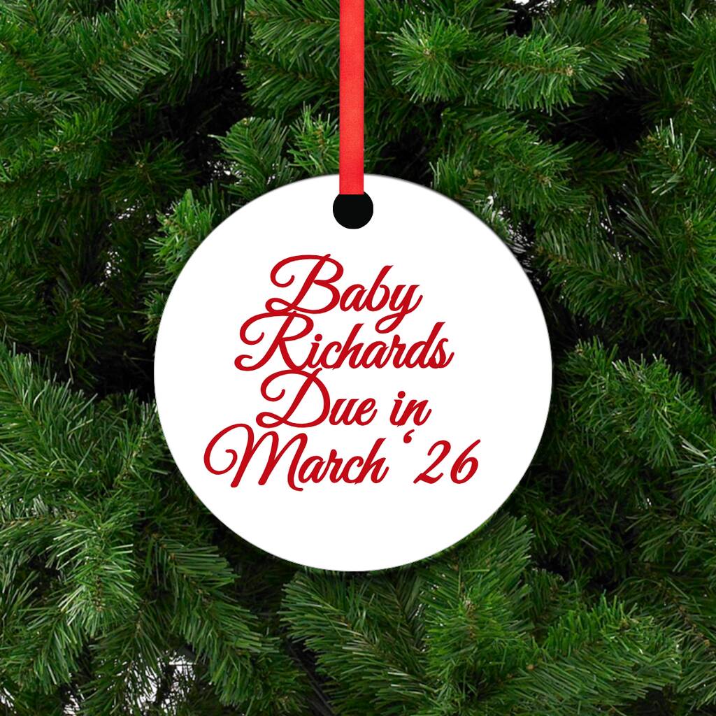 Pregnancy Announcement Christmas Decoration, 1 of 9