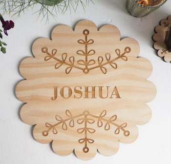 Personalised Scandinavian Wooden Placemat, 2 of 4