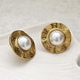 Halo Pearl Earrings, thumbnail 1 of 6
