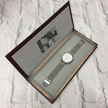 Kingsbridge Matt Mesh Men's Chronograph Watch, 4 of 9