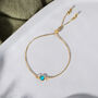 Personalised Birthstone Slider Bracelet, thumbnail 4 of 10