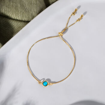 Personalised Birthstone Slider Bracelet, 4 of 10