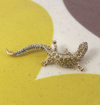 Crystal Newt Brooch, 2 of 2