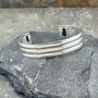Ladies Three Line Cuff Bangle, thumbnail 9 of 11