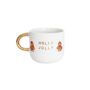 Holly Gingerbread Handmade Ceramic Mug With 24 Ct Gold Plated Handle, thumbnail 2 of 3