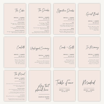 Wedding Guest Book Table Sign A4 Sturdy Minimal Script, 3 of 5