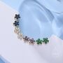 Sterling Silver Flower Cz Stud Earrings, thumbnail 1 of 12