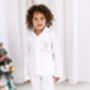 When I Wake Christmas Eve Personalised Embroidered Back And Front Reindeer Pyjamas, thumbnail 2 of 4