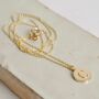 Delicate Solid Gold Initial Disc Necklace, thumbnail 2 of 7