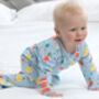 Newborn Baby Sleepsuit With Zip | Unisex Duck Print, thumbnail 4 of 11
