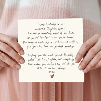 Birthday Card For Daughter A Message Of Pride And Love From Parent, 2 of 6