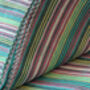 Nepali Cotton Scarf, Green Stripes, Ethically Handmade, thumbnail 3 of 7