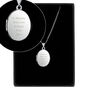 Gifts For Women Silver Oval Photo Locket Necklace, thumbnail 1 of 9