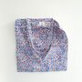 Xl Block Print Tote Bag, Handmade, Blue Coral, thumbnail 5 of 9