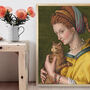 A Lady Holding A Cat Poster, thumbnail 1 of 7