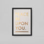 Peace Be Upon You Gold Letter Press Print, thumbnail 4 of 7