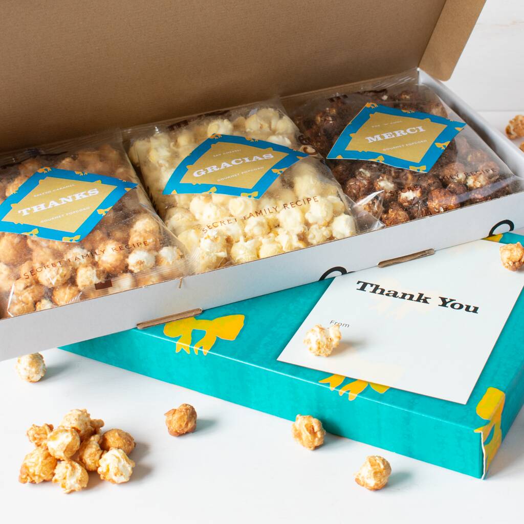 'Thank You' Gourmet Popcorn Letterbox Gift, 1 of 5