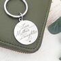 Engraved Circle Keyring, The Love Between, thumbnail 1 of 4