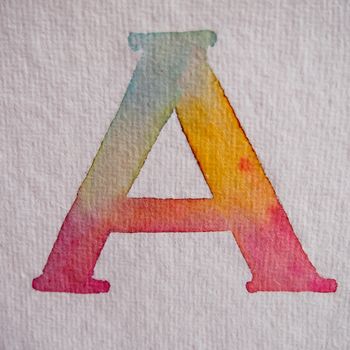 Handmade Watercolour Any Letter Initial Birthday Card, 2 of 10