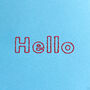 'Hello' Personalised Hand Embroidered Card, thumbnail 1 of 3