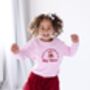 Santa's Promoting Me To Big Sister/Big Brother Embroidered Bear Sweatshirt Jumper, thumbnail 2 of 6