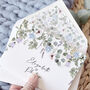 Periwinkle Foliage Concertina Wedding Invitations, thumbnail 3 of 9