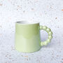 Glazed Pearl Ceramic Mug Green, thumbnail 1 of 4