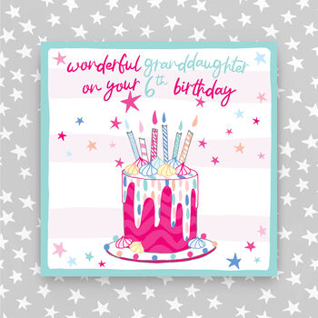 6th Birthday Card For Daughter/Granddaughter/Niece, 2 of 3