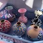 Cow Print Hand Painted Flute Vase, thumbnail 6 of 8