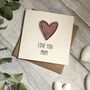 Love You Mum/Mummy Glitter Heart Birthday Card, thumbnail 3 of 5