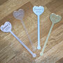 Set Of Five Any Occasion Heart Drink Stirrers, thumbnail 2 of 4