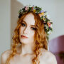 Mollie Colourful Dried Flower Crown Wedding Headband, thumbnail 1 of 3