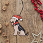 Airedale / Welsh Terrier Christmas Tree Decoration Personalisation Available, thumbnail 3 of 5