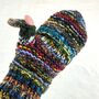 Fair Trade Mitten Fingerless Gloves Eco Repurposed Wool, thumbnail 2 of 9