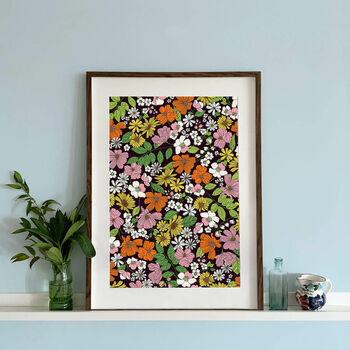 Retro Florals Giclee Wall Print, 2 of 7