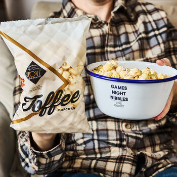 Personalised Snack Bowl And Toffee Popcorn Gift Set, 4 of 6