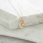 Moon And Star Necklace Silver And Gold Vermeil, thumbnail 2 of 7