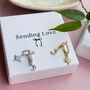 Moon And Star Huggie Earrings Christmas Gift For Her, thumbnail 3 of 9