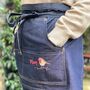 Personalised Embroidered Robin Motif Gardening Waist Apron, thumbnail 4 of 4