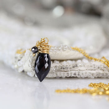 Black Spinel And Diamond Necklace, 2 of 4