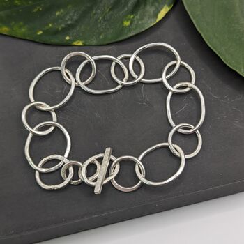 Maxi Links Sterling Silver Bracelet, 2 of 9