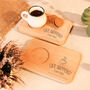Coffee Lovers Personalised Wooden Drink And Biscuit Board, thumbnail 3 of 4