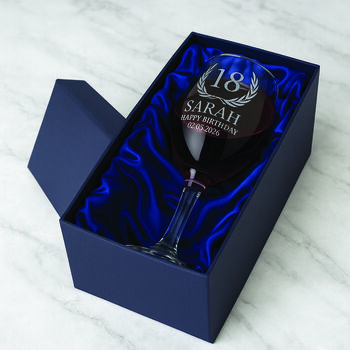 Personalised Birthday Crest Wine Glass, 8 of 8
