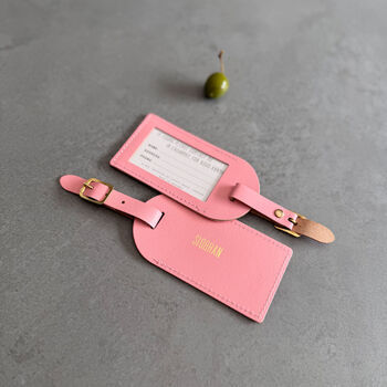 Personalised Leather Luggage Tag, 3 of 9