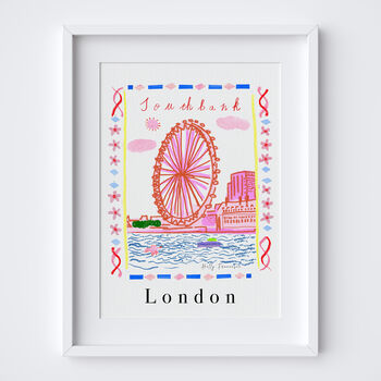 The Southbank Centre Art Print, London River Thames Scene, 6 of 6