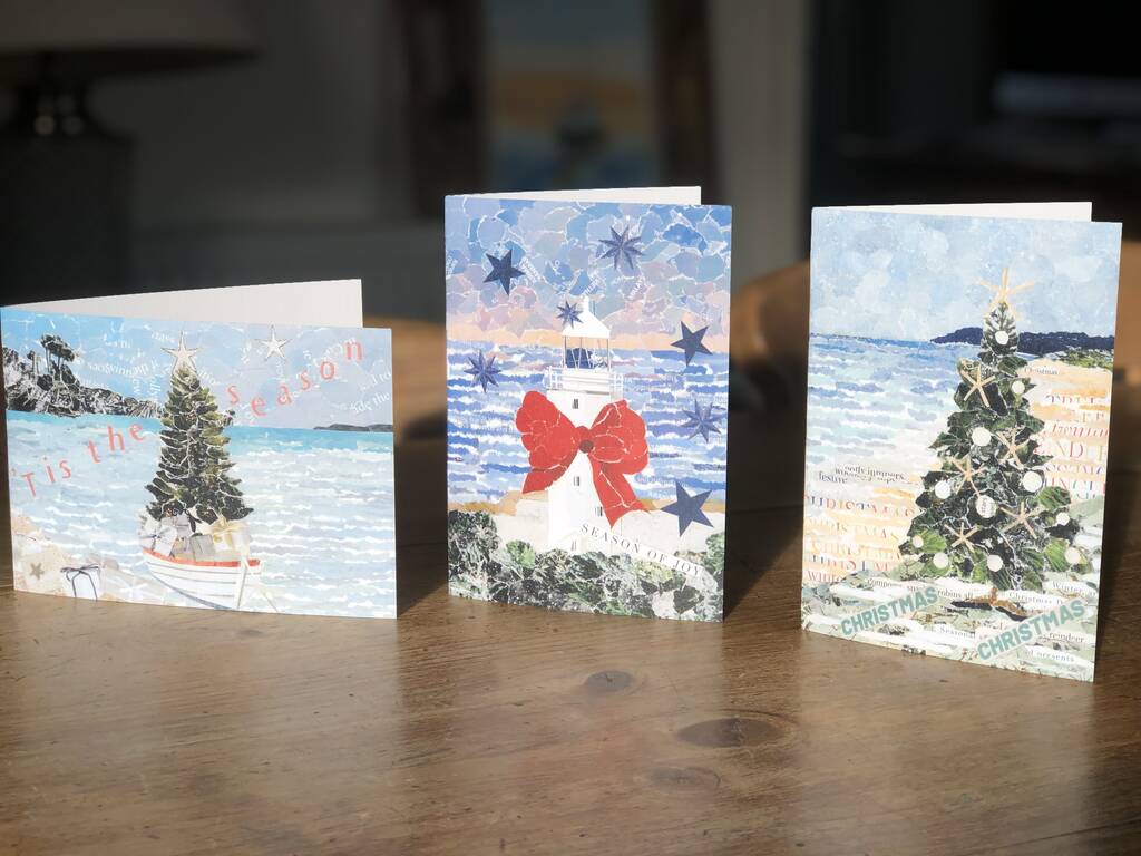 Pack Of Nautical Chrisrmas Cards By Junk Mail Art